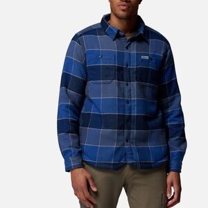 Columbia Blue Plaid Shirt Jacket